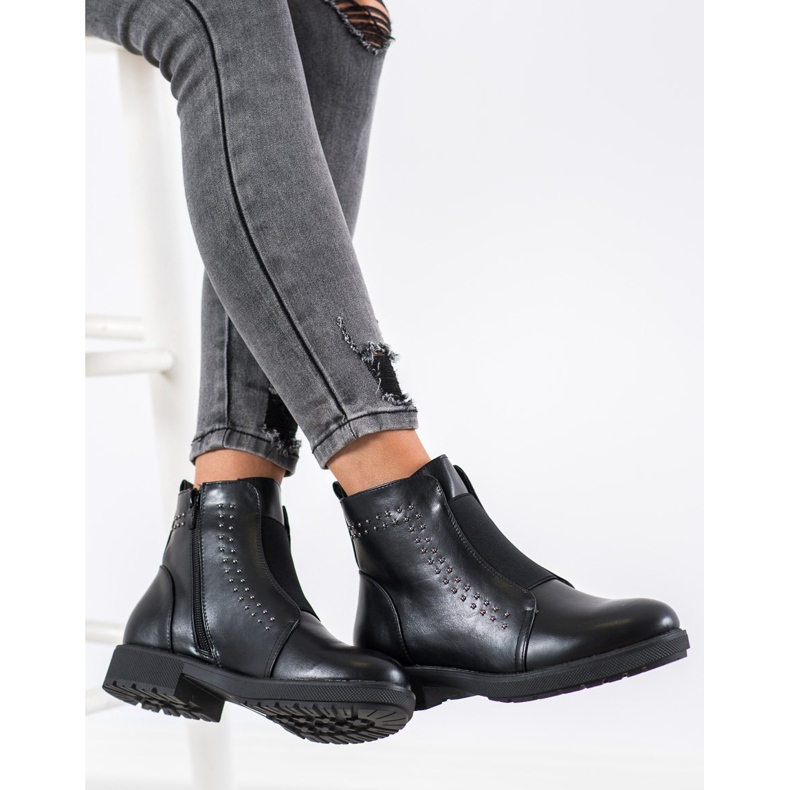 Sergio Leone Bottes confortables avec une bande élastique noir 1