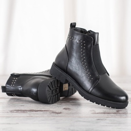 Sergio Leone Bottes confortables avec une bande élastique le noir 4