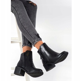 Small Swan Bottes classiques avec une fermeture éclair le noir 2