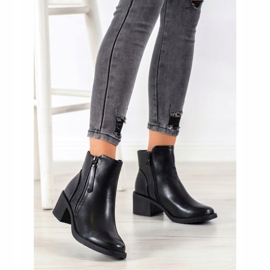 Small Swan Bottes classiques avec une fermeture éclair noir 1