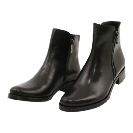 Arka Bottes noires en cuir pour femmes pour une fermeture à glissière 2881 le noir 2