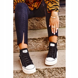 Chaussures de sport en cuir pour femmes GOE Noir GG2N3062 2