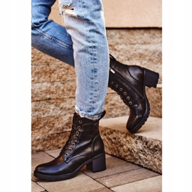Vinceza Bottines Femme à Talon Noir Fibre Warm 1