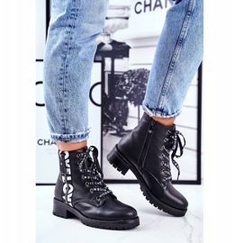 Vinceza Bottes Femme Noir Verso blanche le noir 1