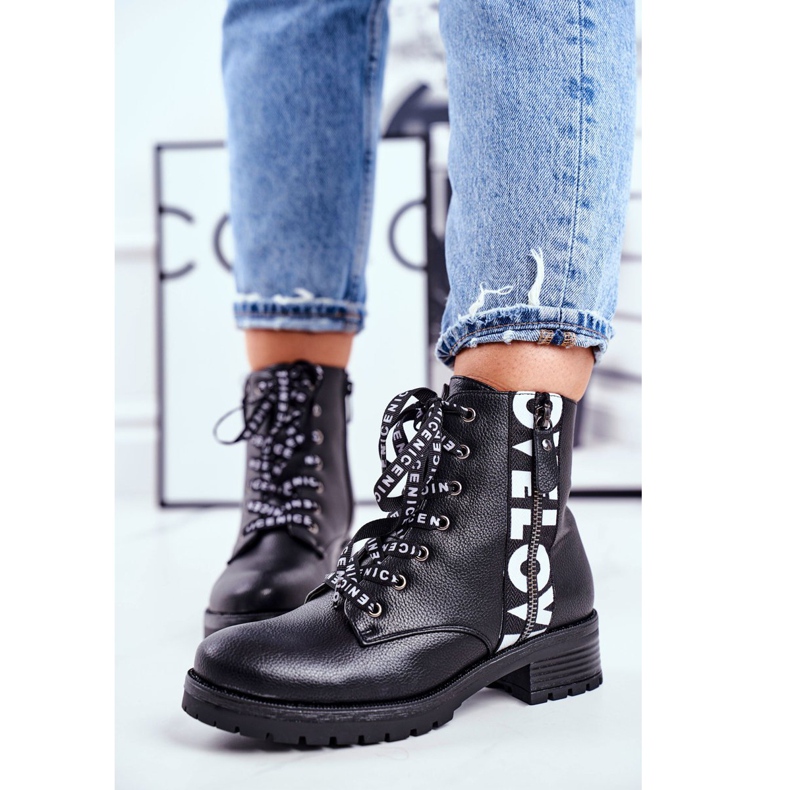 Vinceza Bottes Femme Noir Verso blanc 2