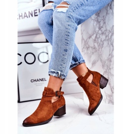Vinceza Bottes Femme À Talons Hauts Avec Découpes Camel Sicile brun 3