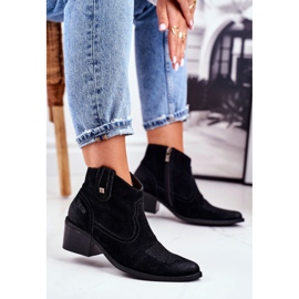 Bottes À Talons Pour Femmes En Cuir Big Star Noir GG274329 1