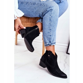 Bottes À Talons Pour Femmes En Cuir Big Star Noir GG274329 2