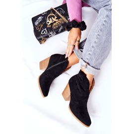 MSMG Bottines Femme à Talon Noir Meronet 1