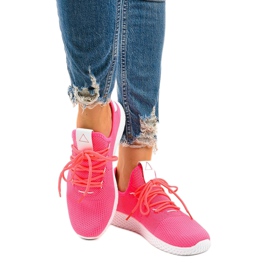 Chaussures de sport roses F04-4 1