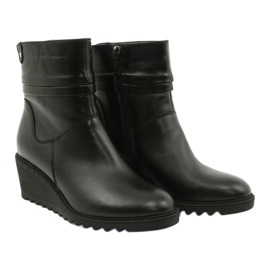 Gregors Bottes en cuir pour femmes sur des quartiers noirs 893 le noir 4