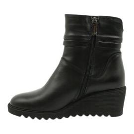 Gregors Bottes en cuir pour femmes sur des quartiers noirs 893 le noir 1