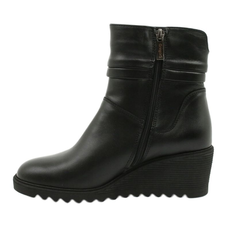 Gregors Bottes en cuir pour femmes sur des quartiers noirs 893 1