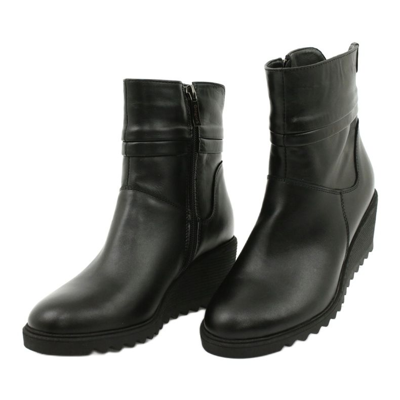 Gregors Bottes en cuir pour femmes sur des quartiers noirs 893 le noir 2