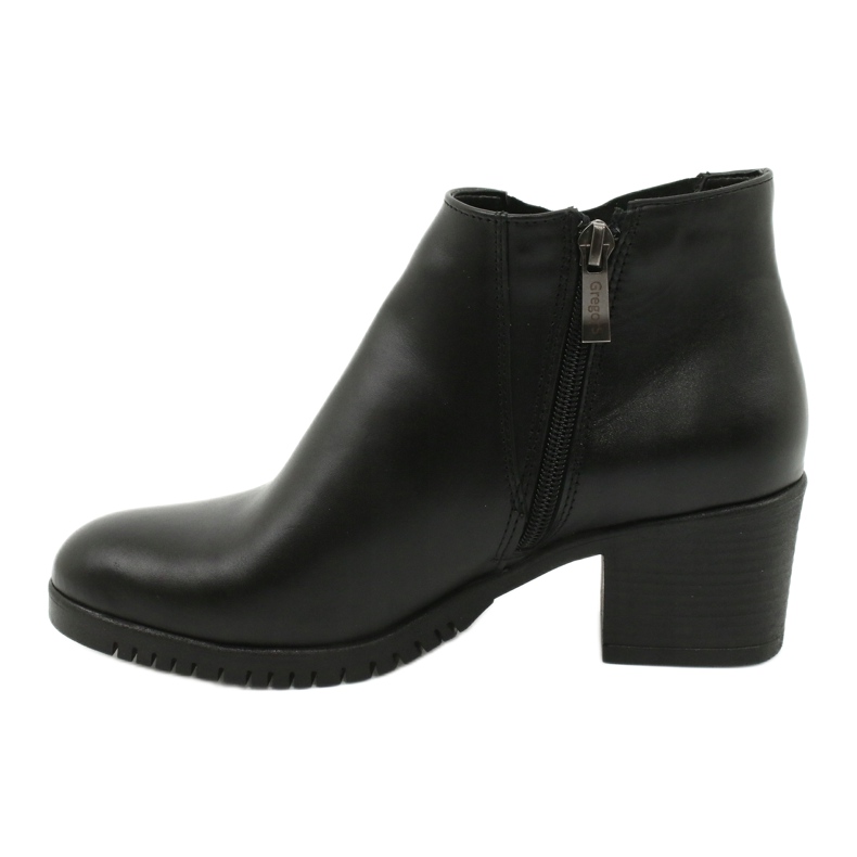Gregors Bottes en cuir courtes pour femmes 881 noir 1
