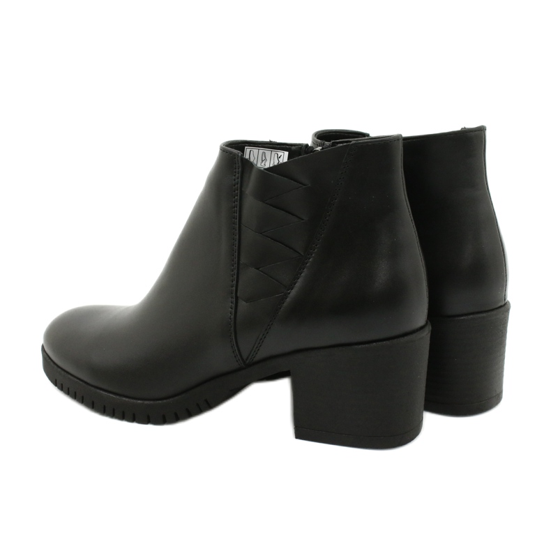 Gregors Bottes en cuir courtes pour femmes 881 noir 4