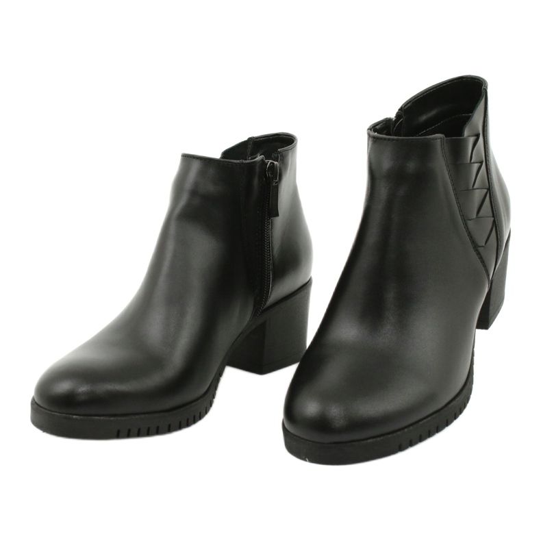 Gregors Bottes en cuir courtes pour femmes 881 noir le noir 2