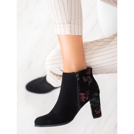 Sergio Leone Bottines en daim avec application le noir 4