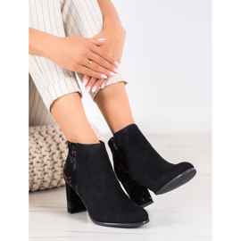 Sergio Leone Bottines en daim avec application le noir 1