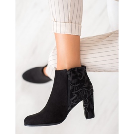 Sergio Leone Bottines en daim avec application le noir 3