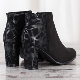 Sergio Leone Bottines en daim avec application le noir 2