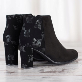 Sergio Leone Bottines en daim avec application le noir 3