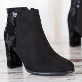 Sergio Leone Bottines en daim avec application le noir 4