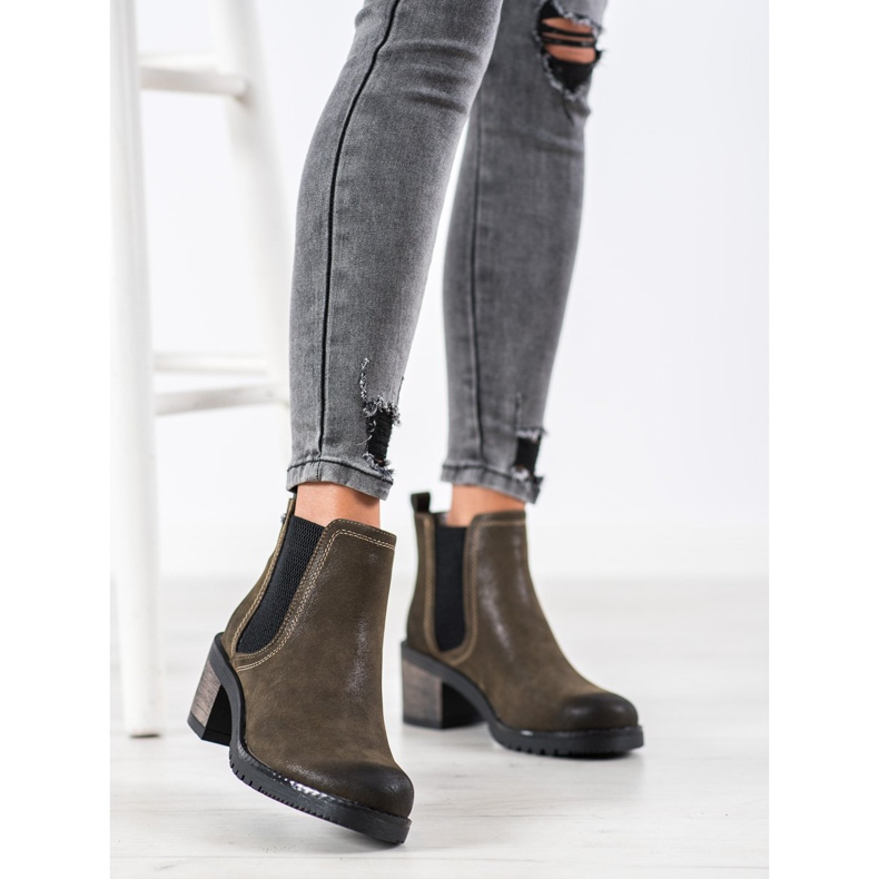 Sergio Leone Bottines Chelsea élégantes vert 2 Sergio Leone Bottines Chelsea élégantes vert 2