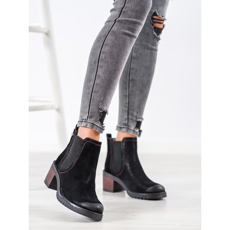 Sergio Leone Bottines Chelsea élégantes le noir 1 Sergio Leone Bottines Chelsea élégantes le noir 1