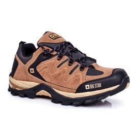 Chaussures de trekking pour hommes Big Star Outdoor Camel GG174280 brun le noir 1