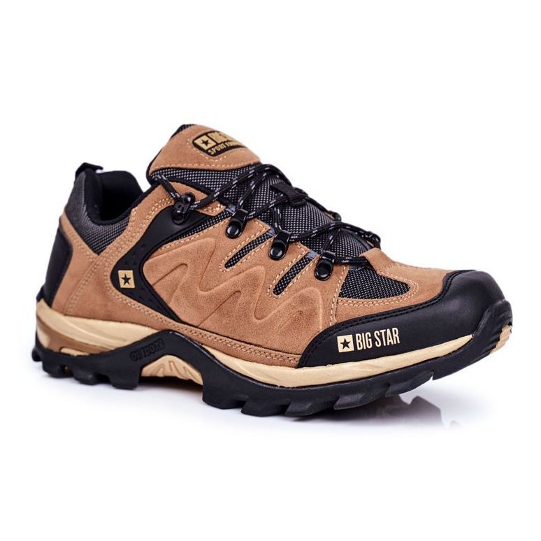 Chaussures de trekking pour hommes Big Star Outdoor Camel GG174280 brun le noir 1