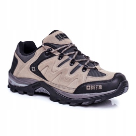 Chaussures de randonnée pour hommes Big Star Outdoor GG174281 beige le noir gris 1