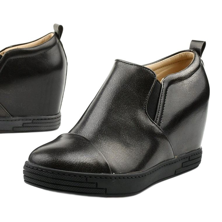 Bottines compensées noires TL-12 le noir 1