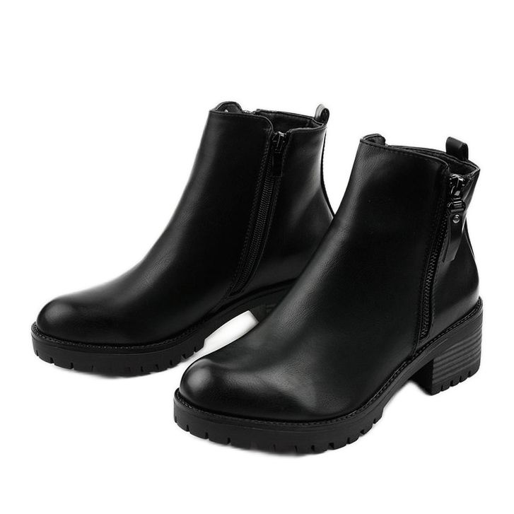 Bottes Melba isolées plates noires le noir 2