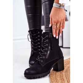 S.Barski Bottes à talons pour femmes Warm Black Vimen le noir 1