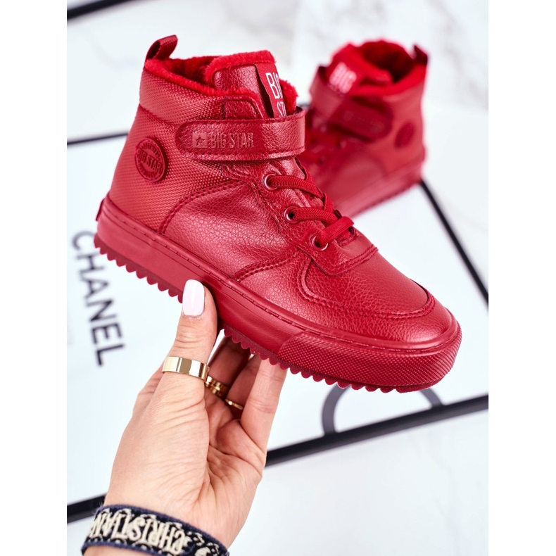 Chaussures pour enfants Baskets Big Star Warm Red GG374042 rouge 1