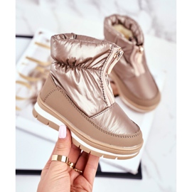 WEESTEP Bottes de neige chaudes en laine pour enfants Golden Bubbles doré 2