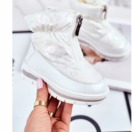 WEESTEP Bottes de neige chaudes en laine pour enfants White Bubbles blanc 2