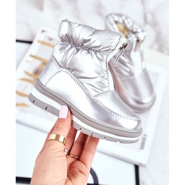 WEESTEP Bottes de neige chaudes en laine pour enfants Silver Bubbles argent 2
