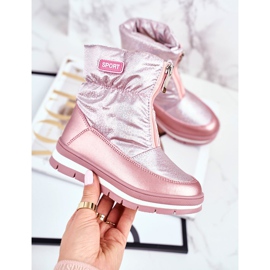 WEESTEP Bottes de neige pour enfants réchauffées avec des bulles roses de laine 1