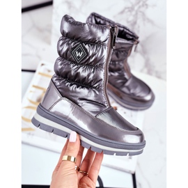 WEESTEP Bottes de neige pour enfants réchauffées avec de la laine gris foncé Mumm 1