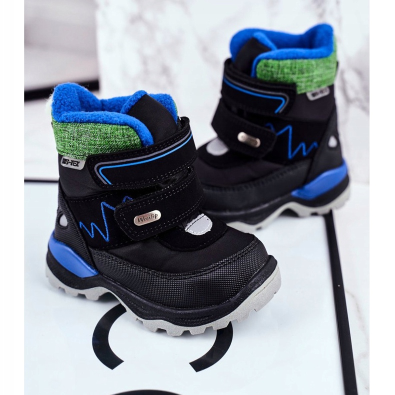 WEESTEP Bottes de neige chaudes en laine pour enfants Noir Booom 2