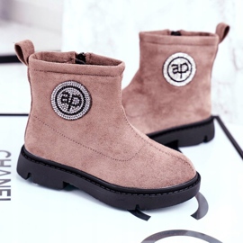 Apawwa Bottes Chaudes Enfant Beige Alvin 1