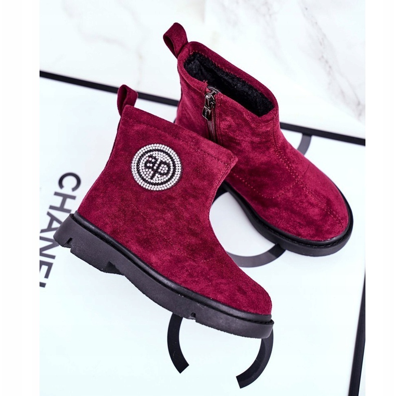 Apawwa Bottines Chaudes Enfant Bordeaux Alvin rouge 1 Apawwa Bottines Chaudes Enfant Bordeaux Alvin rouge 1