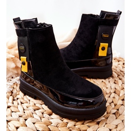 Apawwa Bottines Enfant Laquées Noires En Daim My Lovely le noir le noir 4
