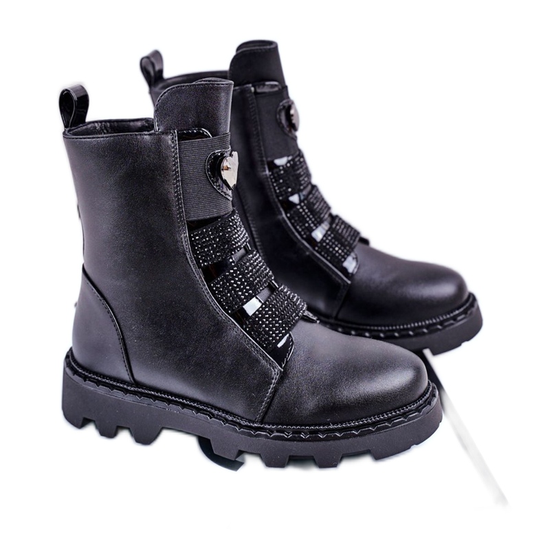 Apawwa Bottes chaudes ballon noir pour enfants 2