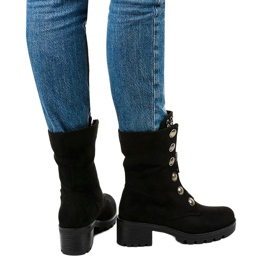 Bottines montantes en daim noir Dalmens le noir 3