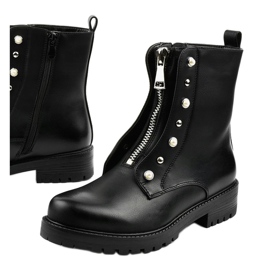 Bottes hautes noires pour femmes avec la fermeture éclair Isadora le noir 1 Bottes hautes noires pour femmes avec la fermeture éclair Isadora le noir 1