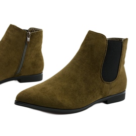Bottines plates vertes Bottines Chelsea isolées Myron 1