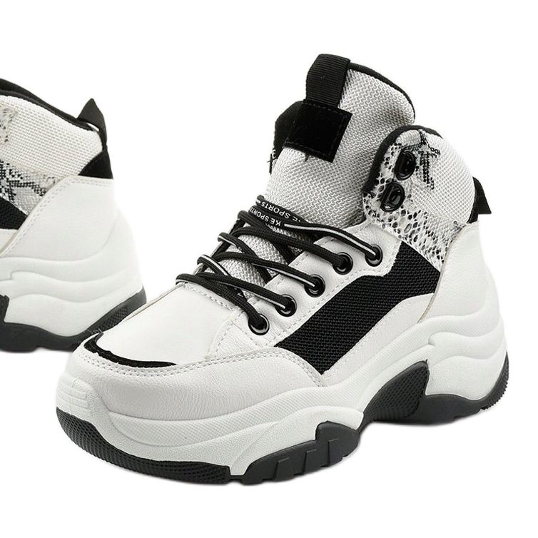 Baskets Cirisesis blanches noir 1